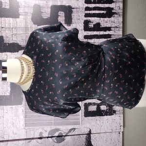 Daniel Rain Black Paisley Print Blouse